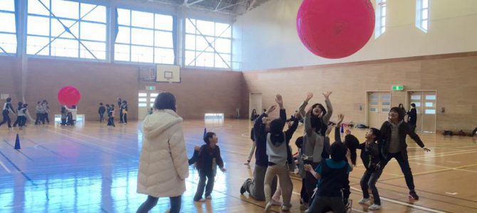 【こども会でキンボールにチャレンジ！！】